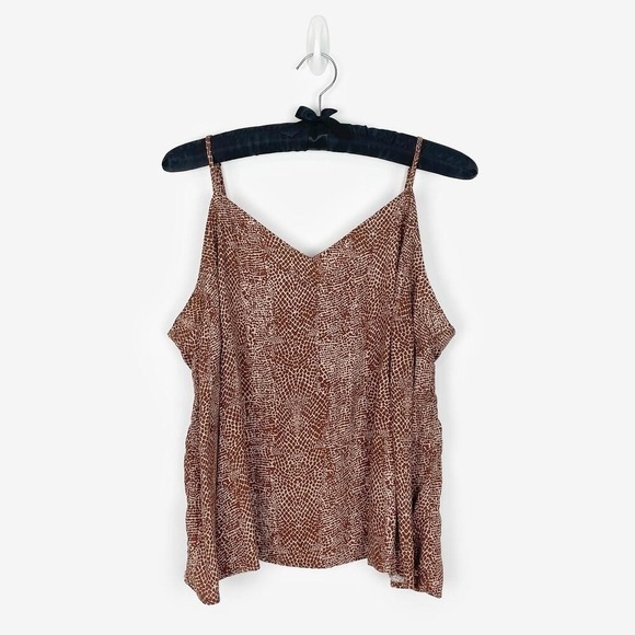 a new day Tops - A New Day Animal Print Cami Size XXL Brown Plus Size Casual Earth‎ Girl Summer